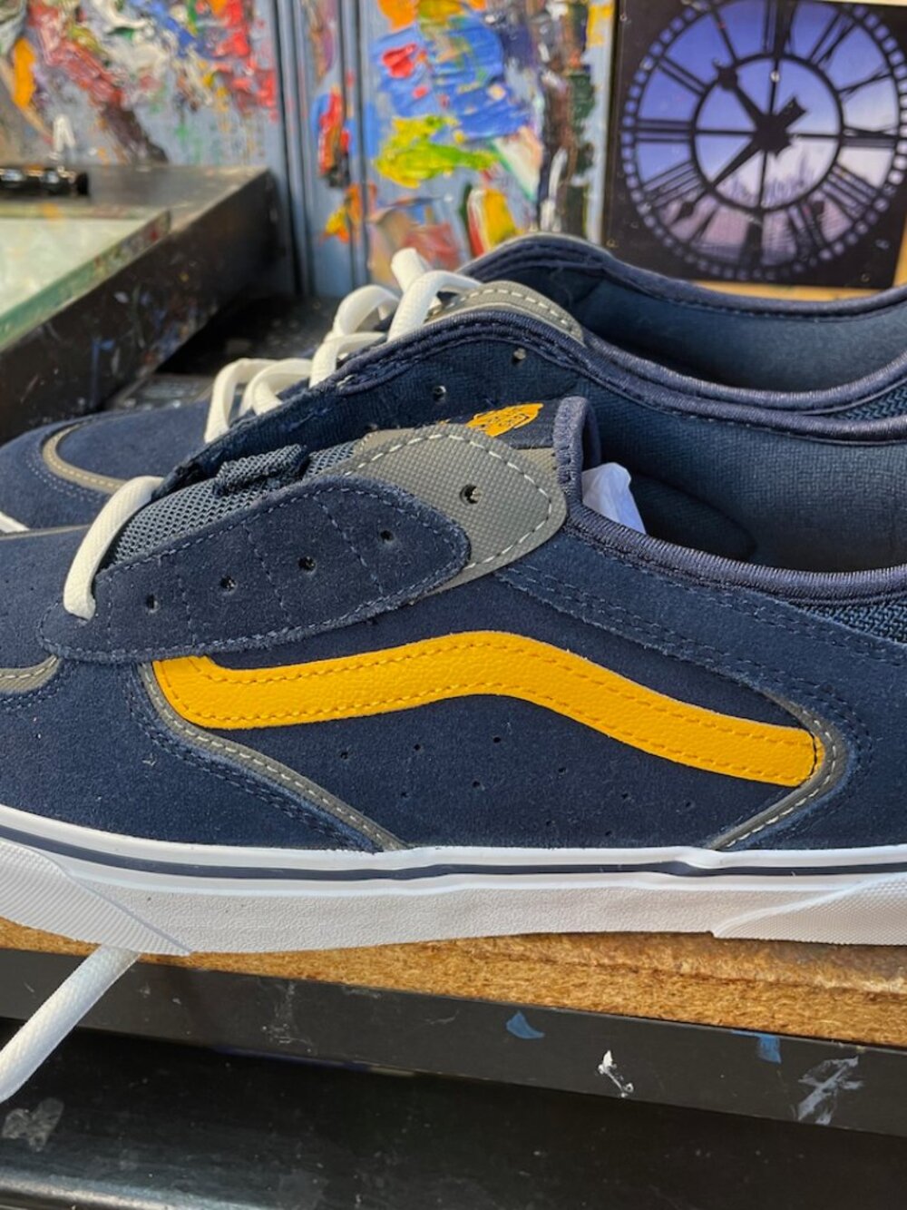 Vans Skate Rowley Navy Yellow Size US 11 Men New Rare VN000DA2YY0 Rare Sneaker
